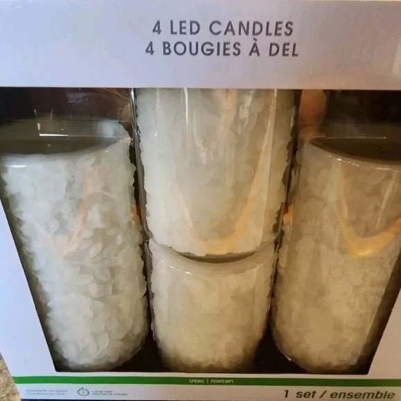 New 4 pc led candle set . $48retail - Picture 2 of 9